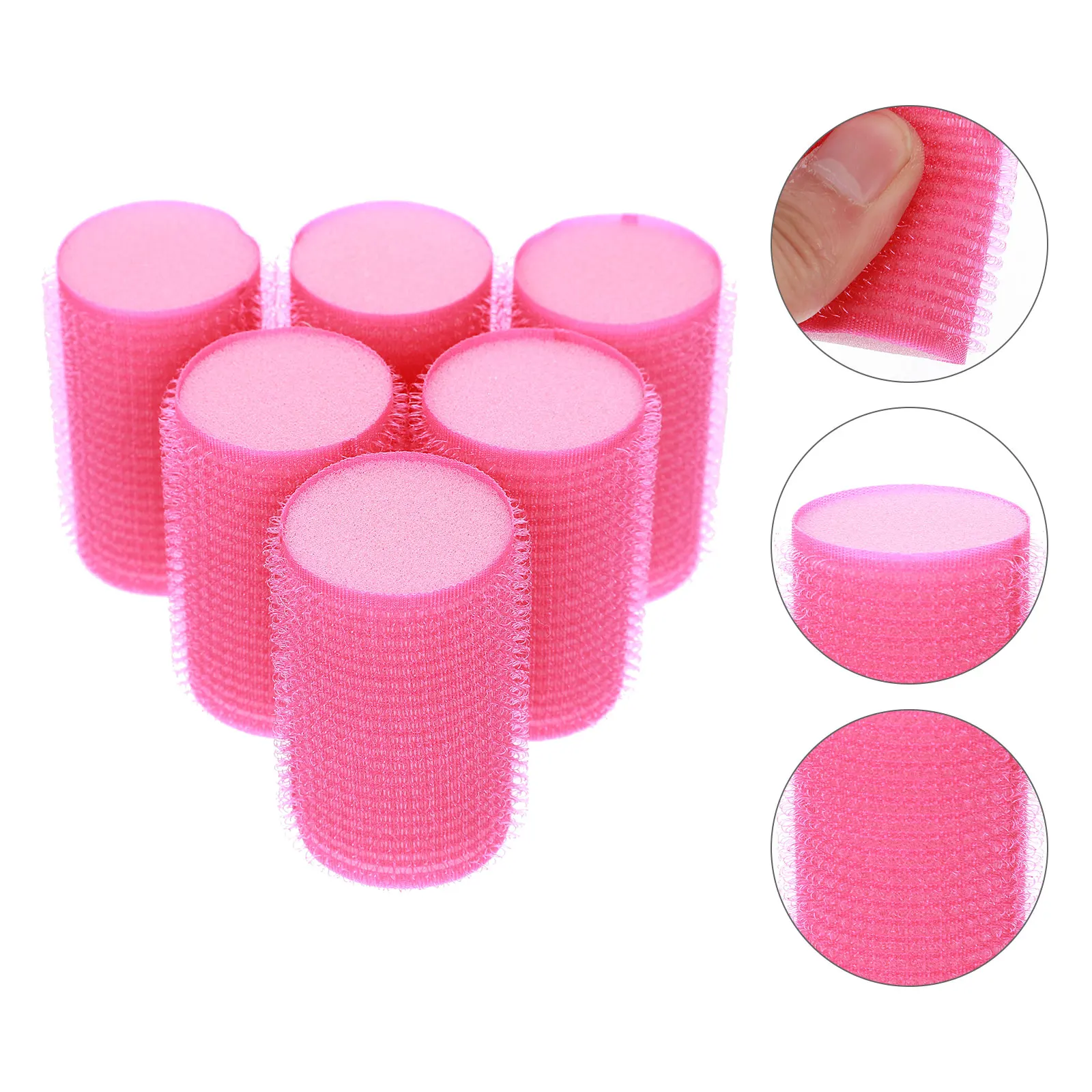 

12 Pcs Self-adhesive Curler Sponge Material Hair Dry Bar Rollers Flexible Temporary Curling Care