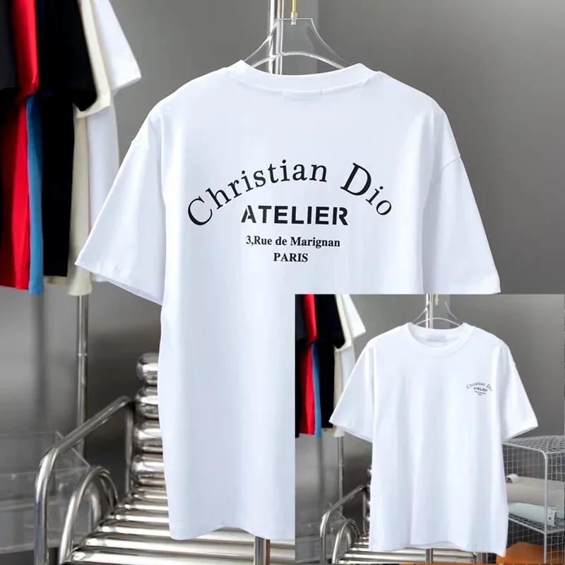 Hot Sale Classic Women T-shirt Streetwear Brand Print Short Sleeve Tshirt Clothing Designer Tee Luxury Cotton Men T Shirt Tops