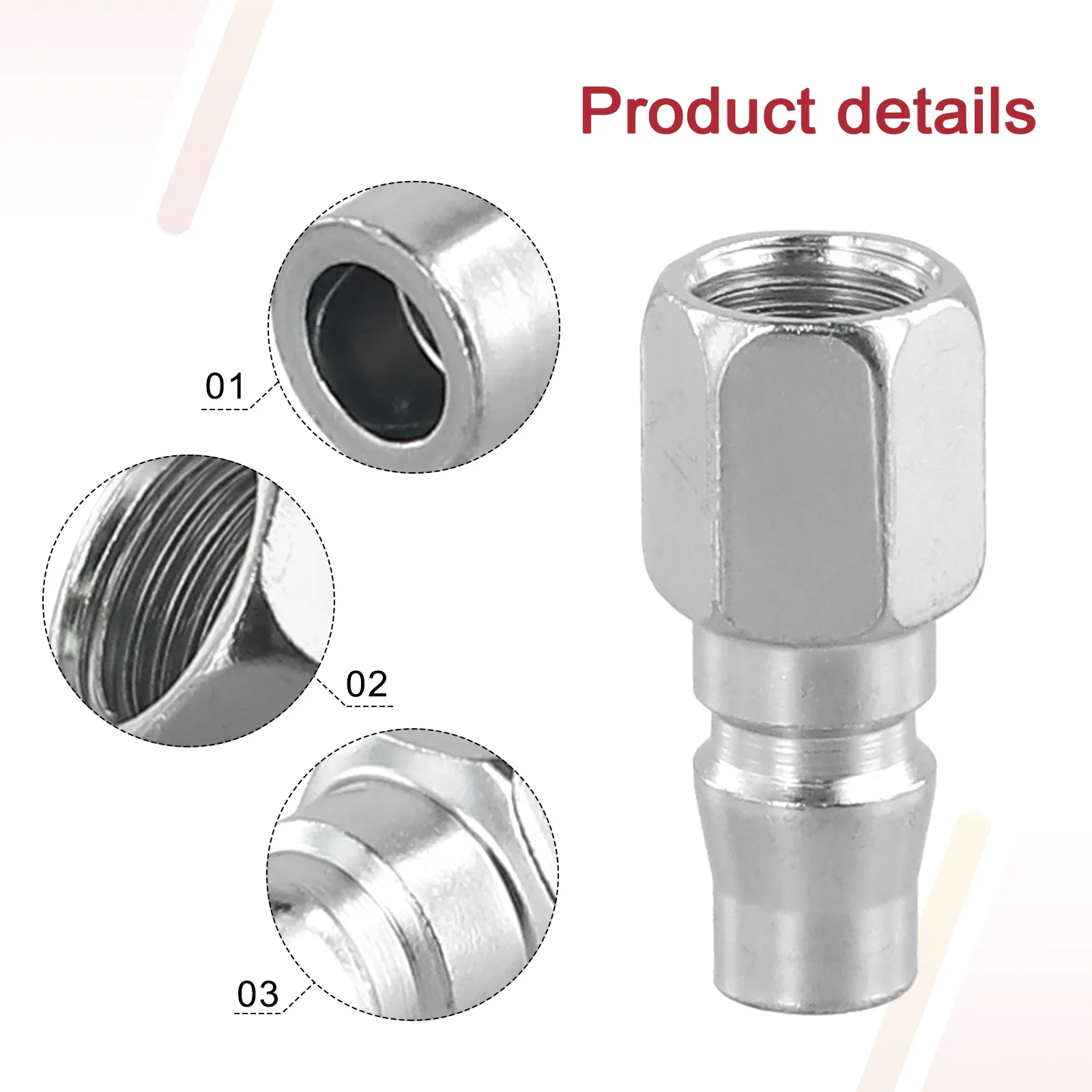 Air Compressor Pneumatic Connector SP Silver Socket Pneumatic Quick Hose SF SH SM Coupler Plug Iron Galvanized