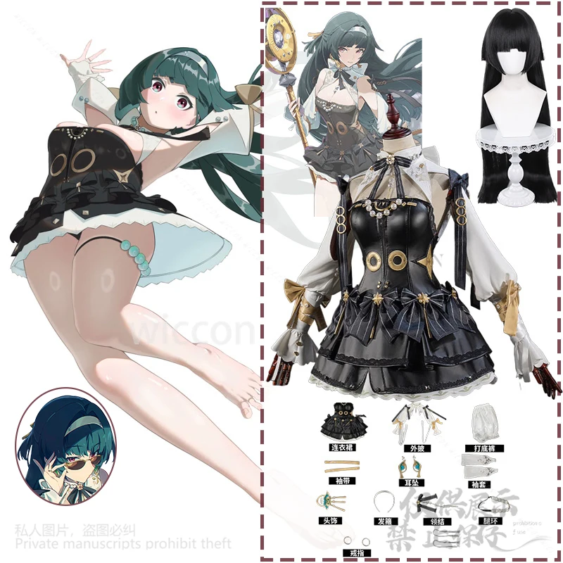 

Anime Cosplay Astra Yao Chandelier Costume Game Zenless Zone Zero Sexy Idol Lolita Headwear Earrings For Girls Woman Customized
