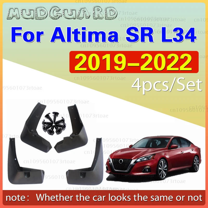 

4 PCS Front Rear Car Mudflap for Nissan Altima SR L34 2019 -2022 6th 6 Fender Mud Flaps Guard Mudguards Splash Flap Accessories