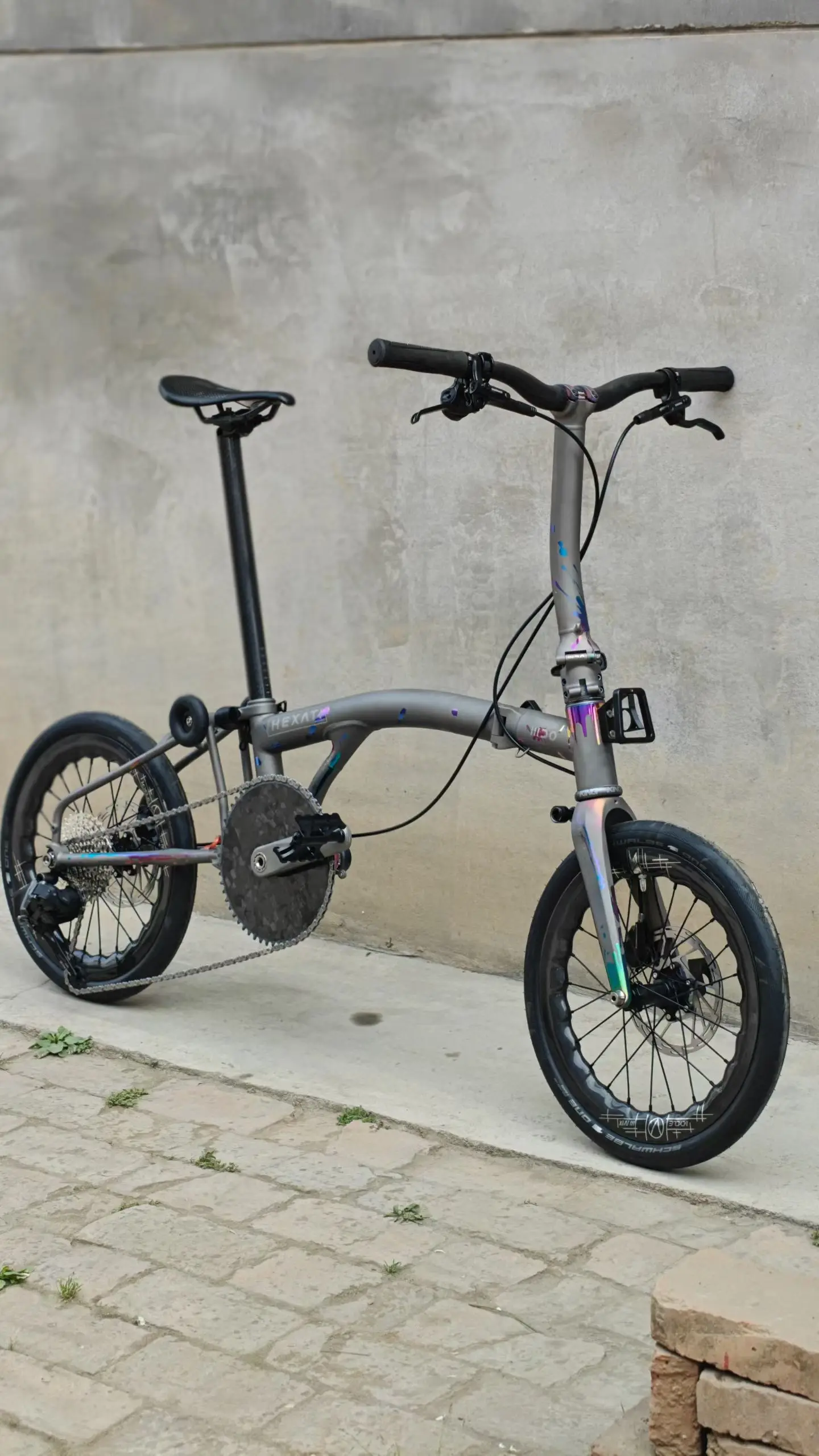 【フルチタン！】超軽量8.9kg！ HEXATI T18 折りたたみ自転車 Sbb6003e96dc74cdcaf1f74fb08340