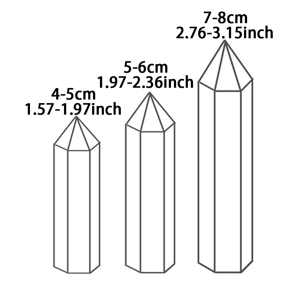 Xiu Jade Stone Crystal Wand Hexagonal Prism Shape Column Crystal Obelisk Energy Stone Point Healing Crystal Tower Crafts