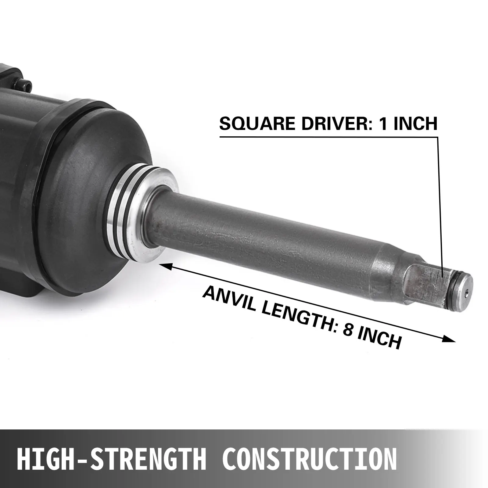 2800 N.m Air Impact Wrench Air Wrench For Trucks Tires Removal  And Heavy-Duty  4,000 RPM & 1\