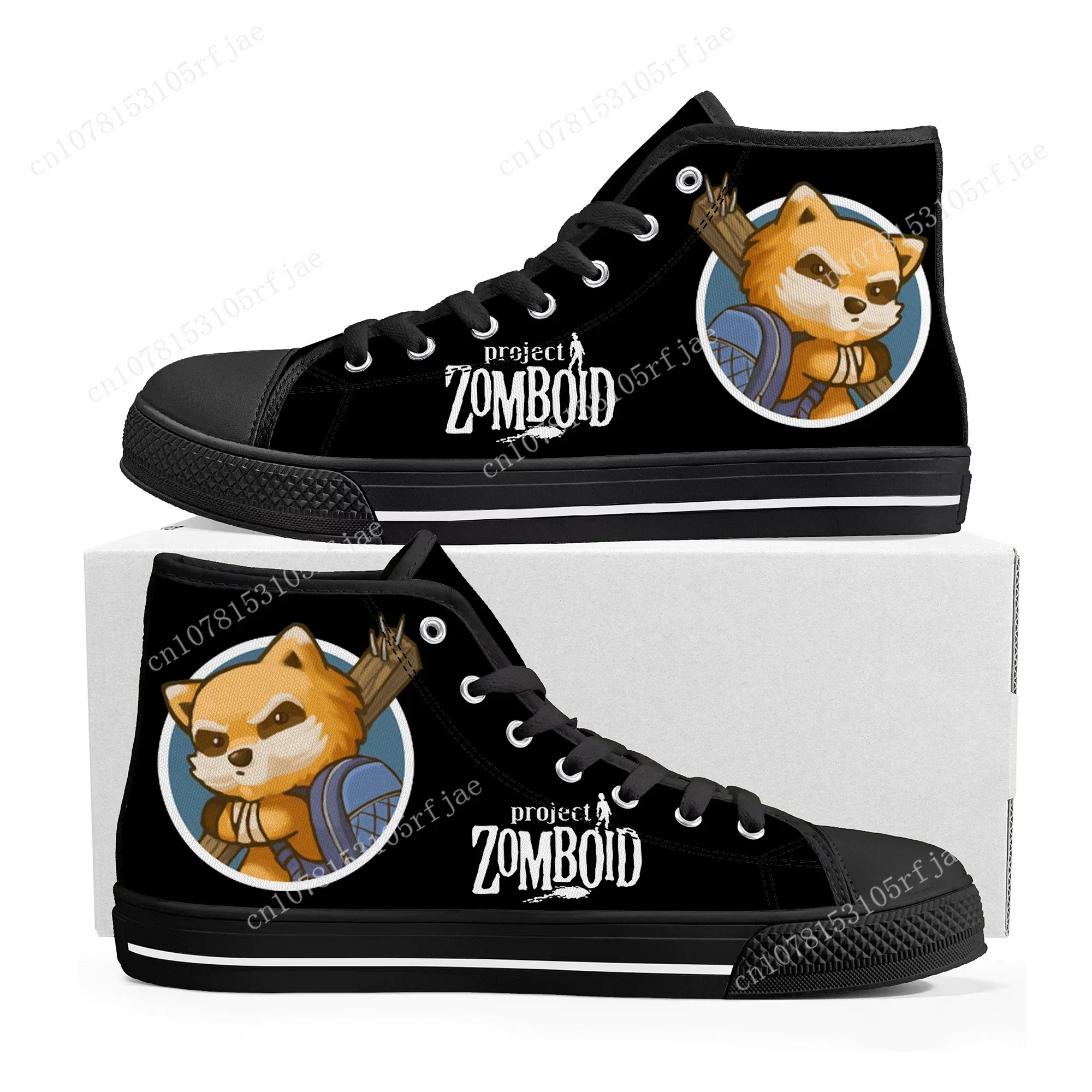 Project Zomboid High Top Sneakers Cartoon Game Men Women Teenager Fashion High Quality Canvas Sneaker Custom Built Couple Shoes