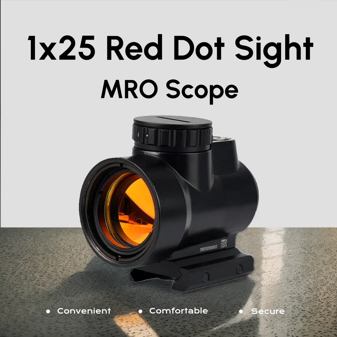 

MRO 1x25 Red Dot Sight Scope Hunting Riflescope Sniper Gear for Rifle Scope 3 MOA 20000 Hour Runtime 223 AR15 11/20mm Rail Mount