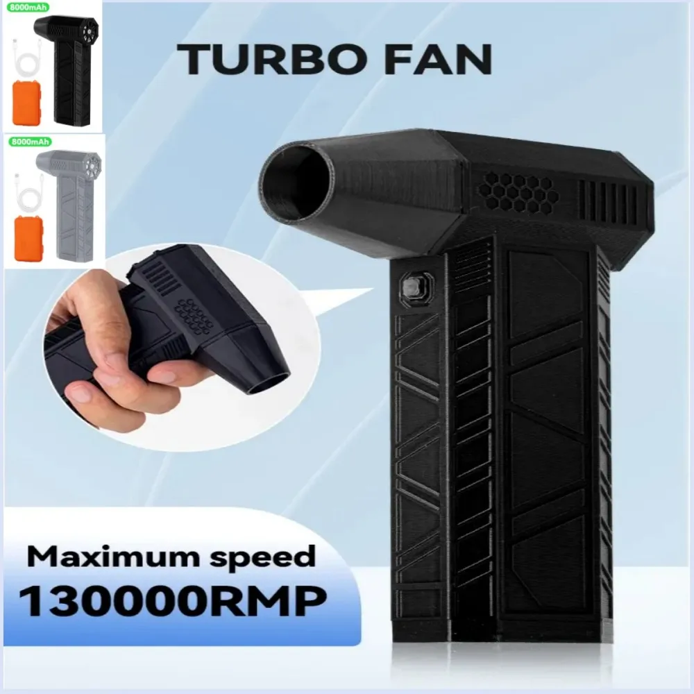 Mini Turbo Jet Fan 130000RPM Wind Speed 52m/s Brushless Motor Handheld Duct Fan High-Performance Cyclone Turbo Electric Blower