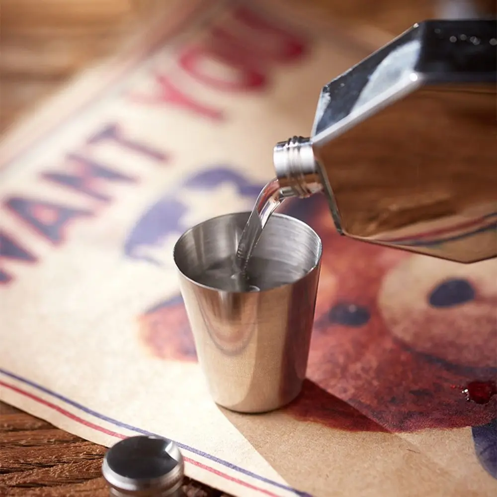 Drinkware 3.5oz Coffin Shape Hip Flask Non -broken Durable Flagon Stainless Steel Wine Pot Men's Gift