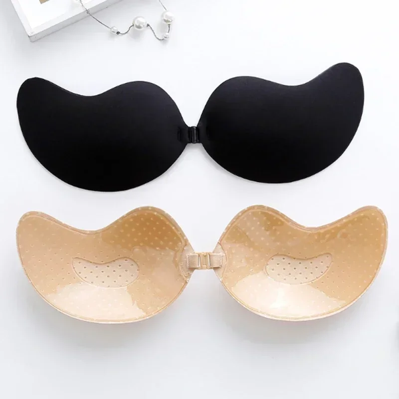 غير مرئية حمالة لاصقة عصا الصدرية حمالة رفع حمالات الصدر النساء الملابس الداخلية سلس سيليكون غطاء للحلمة Bralette الملابس الداخلية