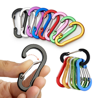 6pcs Carabiner Clip Aluminum Alloy Keychain Lock Buckle Snap D-Ring Clip Outdoor Backpack Camping Multi Tool Fishing Hiking Hook