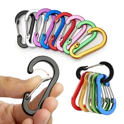 6pcs Carabiner Clip Aluminum Alloy Keychain Lock Buckle Snap D-Ring Clip Outdoor Backpack Camping Multi Tool Fishing Hiking Hook