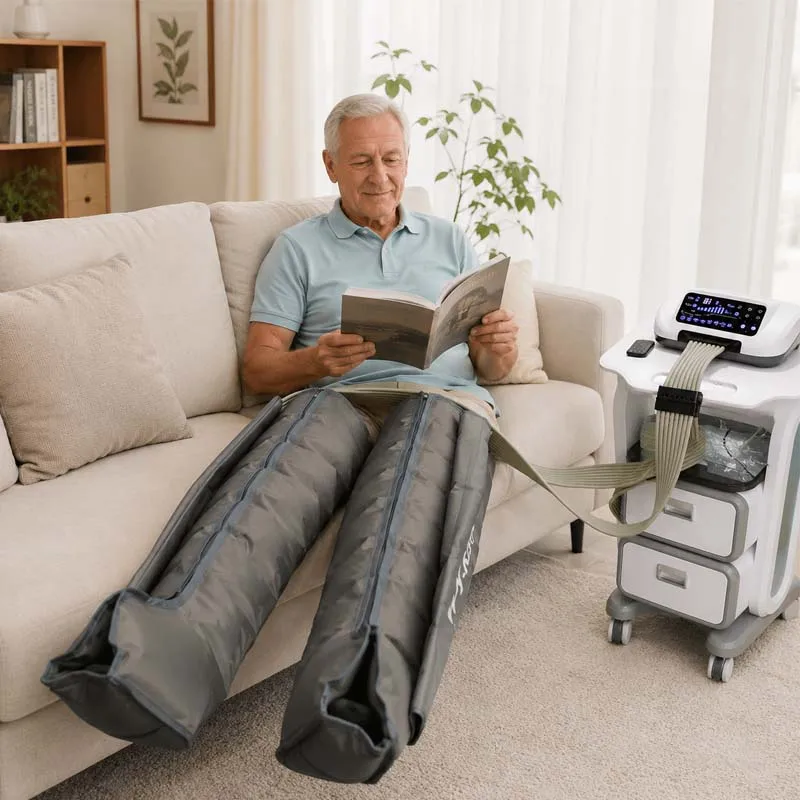 Approved 8-Chamber Leg Compression Boots For Lymphedema And DVT Prevention