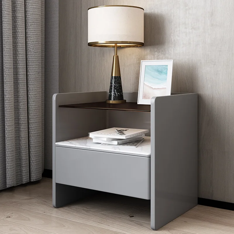 

Luxury Cute Nightstands Indoor Modern Creative Shelf Minimalist Grey Office Night Stands Living Room Nachttisch Beds Furniture