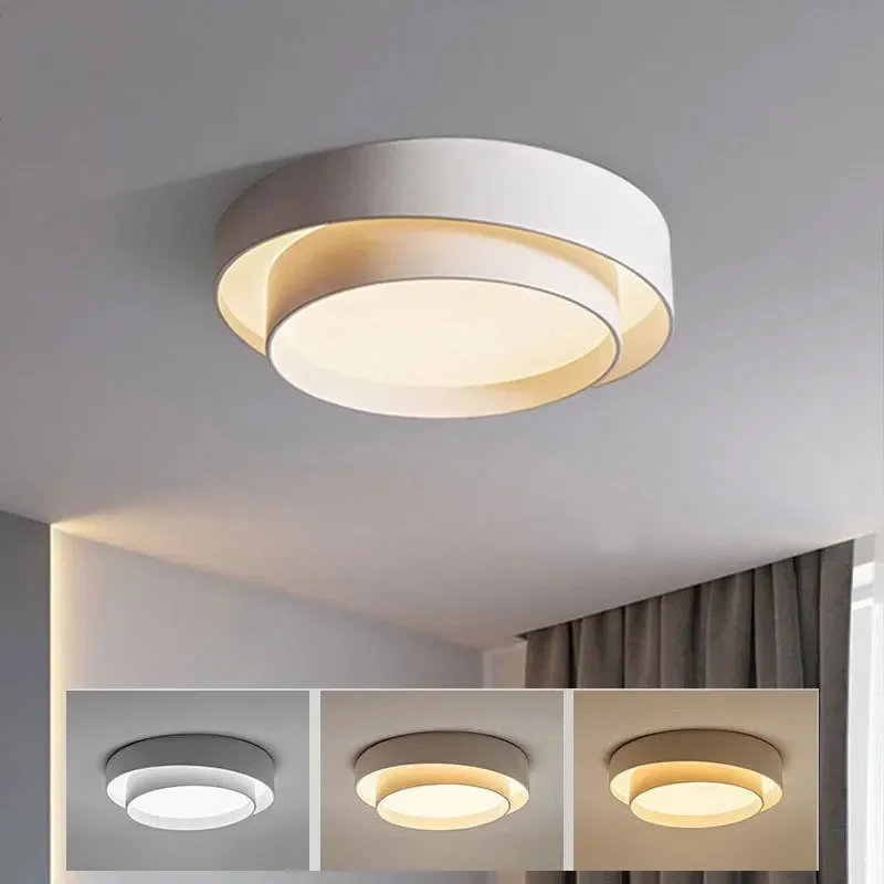 Nordic LED Ceiling Lamp Designer Living Dining Room Chandelier Lighting Creative Master Bedroom Ceiling Lights White Black Gray