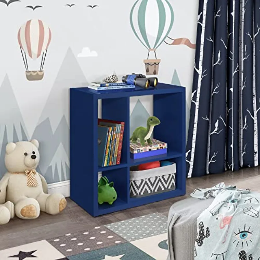 

4-Cube Open Bookcase Toy Storage Shelf Organizer