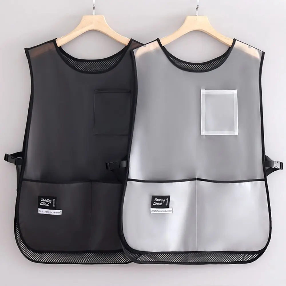 

Прозрачный фартук из ТПУ, устойчивый к пятнам фартук шеф-повара без рукавов, портативный водонепроницаемый сетчатый жилет, нагрудники для приготовления пищи, жилет, красивый фартук