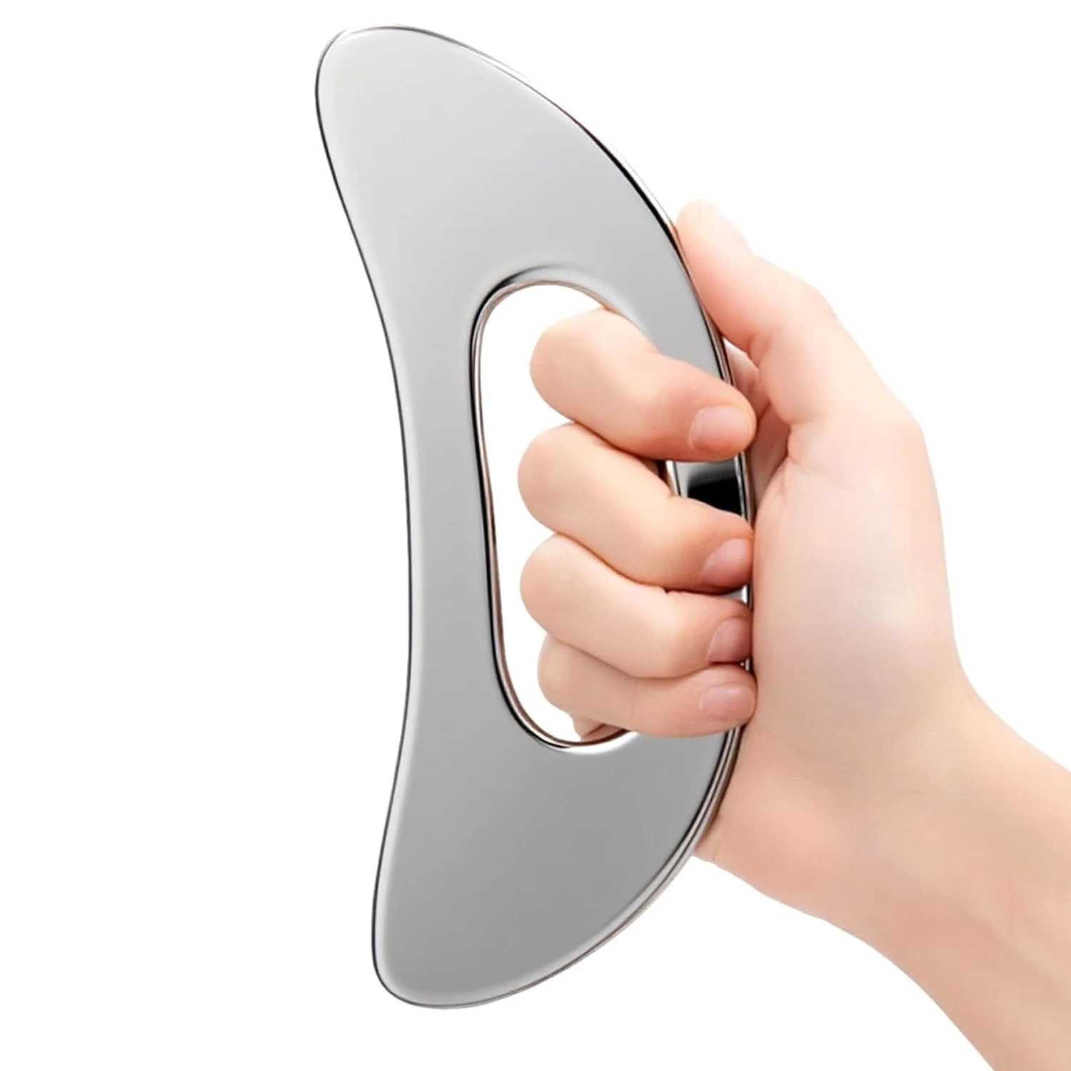 Metal Body Gua Sha Massage Tool with Handle Body Muscle Scraper Tools Larger Fascia Guasha Metal Tool for Back Neck Face Leg