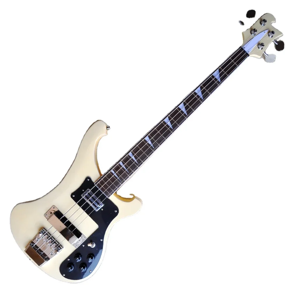 

Milk White 4 Strings Chrome Hardwares Electric Bass Guitar
