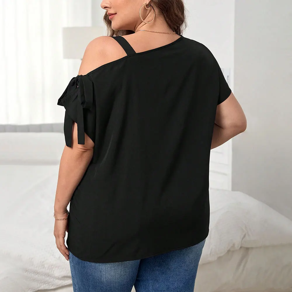 2025 جديد تي شيرتات قصيرة الاكمام صيف جديد قبالة الكتف تصميم ملابس نسائية 2025 حفلة الصيف أنيقة عادية Y2k