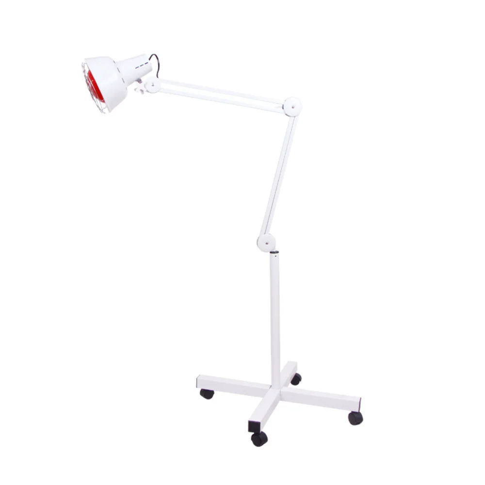 Red Near Infrared Heat Lamp with Wheels, Floor Heating Lamp, Relieve Joint and Muscle Pain, Height and Angle Adjustable, 150W