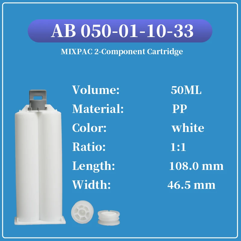 

Sulzer Mixpac Cartridge AB 050-01-10-33 for 50ML 1:1 10pcs