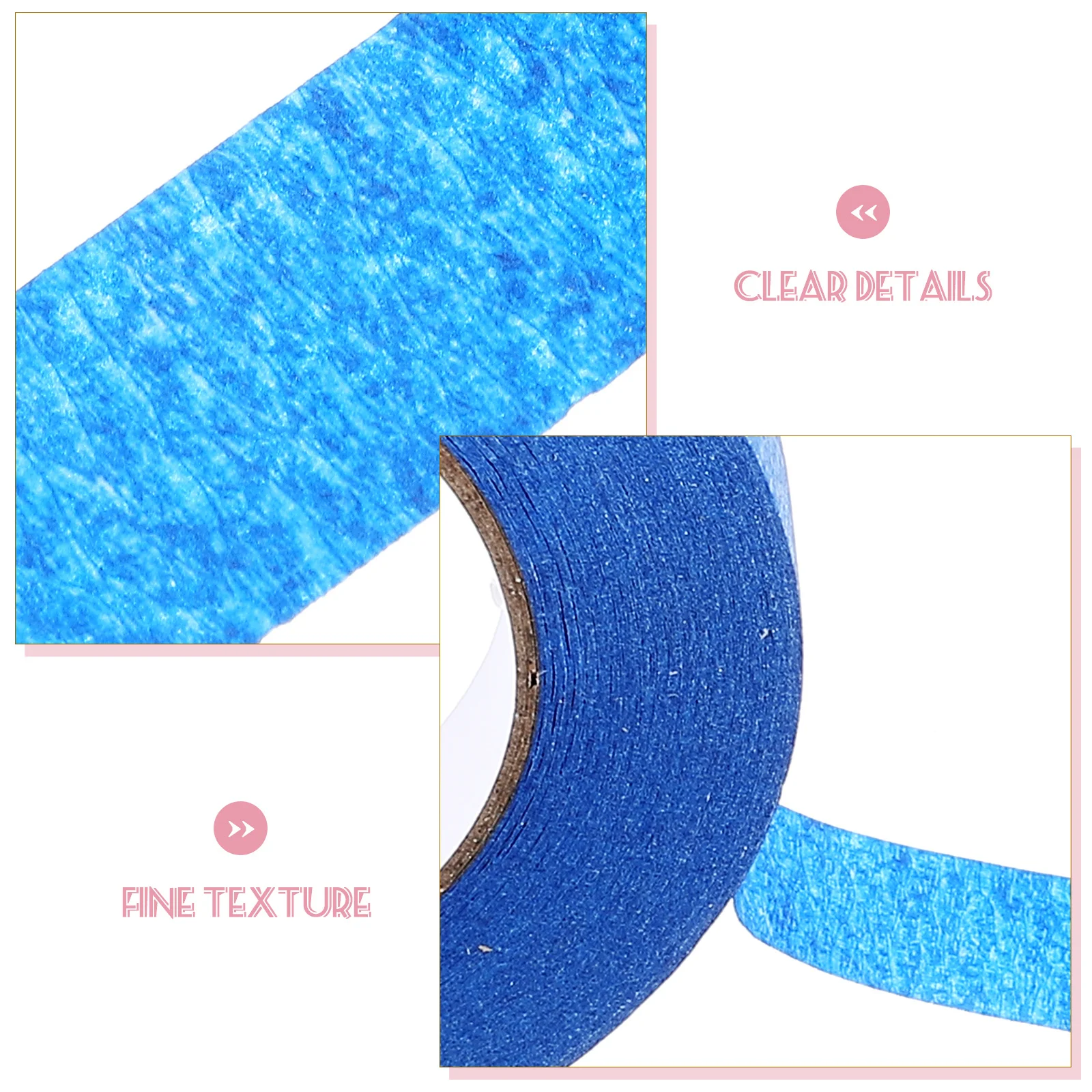 

4 Rolls 18mm High-adhesive Blue Masking Tape for Automotive Paint 50m/Pc No Residue Paper Tape for Crafts Painting