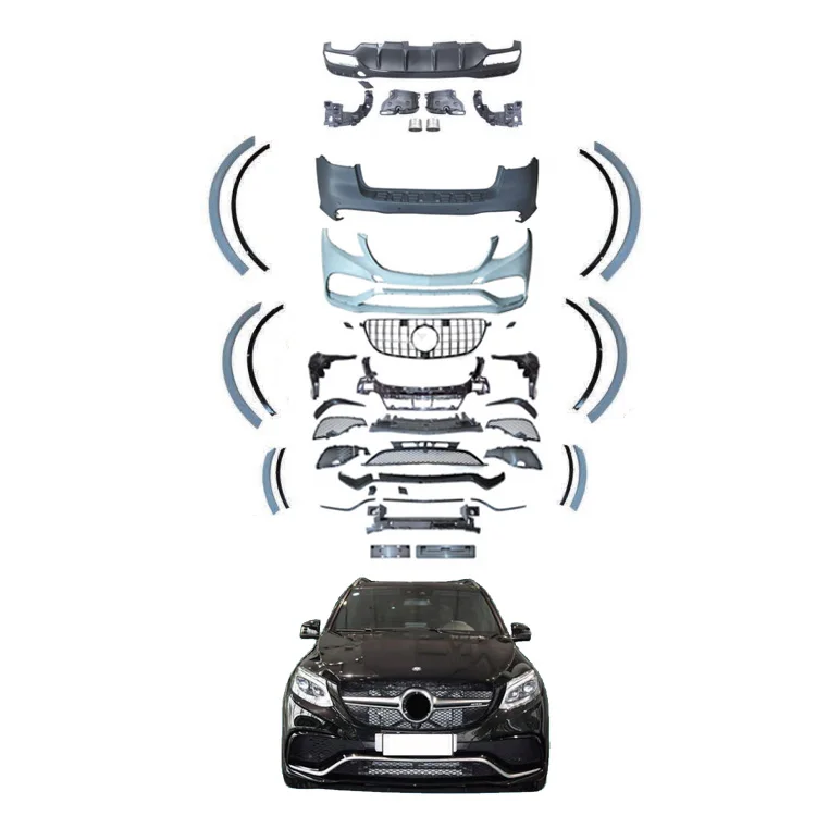 

High Quality GLE W166 Sport Facelift GLE63 AMG Style BodyKit Front Rear Bumper Grille Body Kit for Mercedes Benz 2015-2019