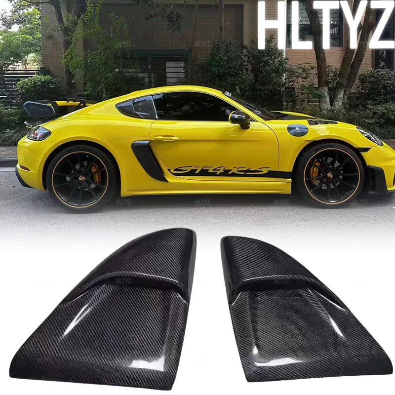 

Suitable for 2016-2023 Porsche 718 high-quality carbon fiber/glossy black/FRP blinds Cayman Boxster 987 rear window vents