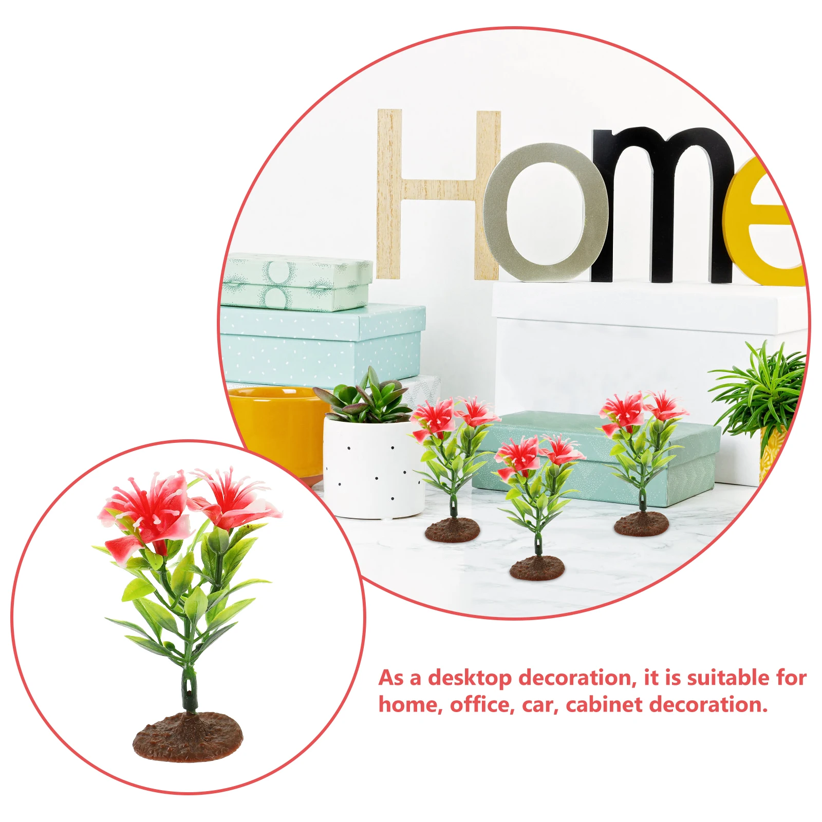 

Simulated Mini Artificial Flowers Realistic Craft Plants Lightweight Portable Nursery Decoration Educational Toy Stylish
