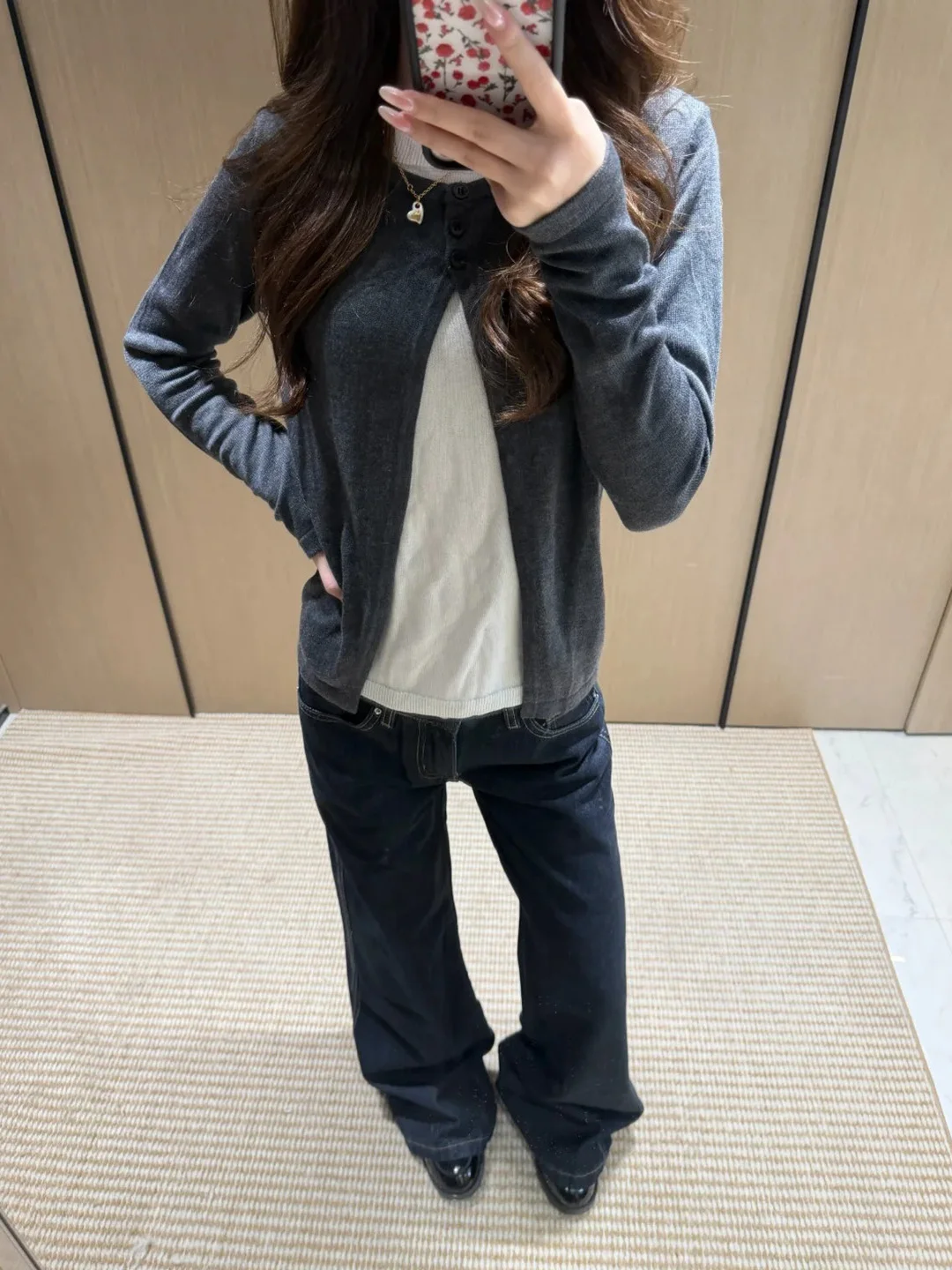 Korean Style Loose Long Sleeve Knitted Cardigan Women's Autumn New Arrival Color Block Fake Two-Piece Sweater Jacket