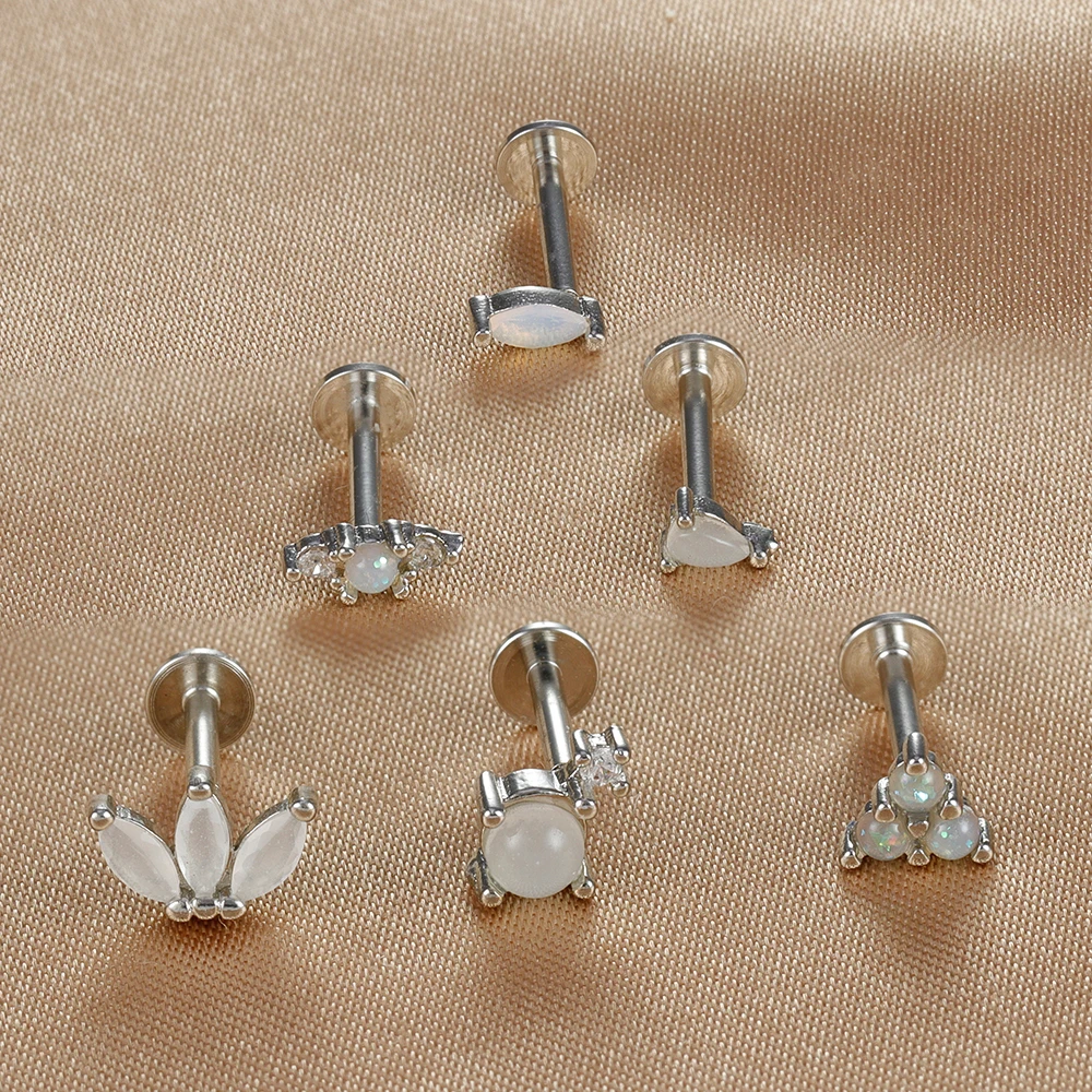 1PC Vintage Stainless Steel Piercing Earring for Women Exquisite Small Geometry Ear Studs Cartilage Earring Body Jewelry Gift