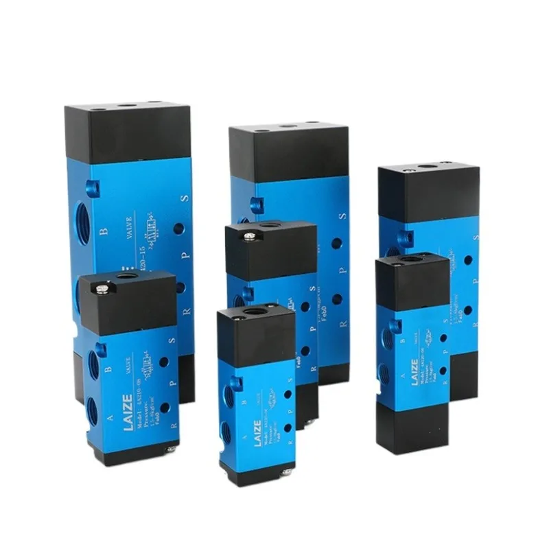 4A Series 5/2 & 5/3 Way Pneumatic Air Control Valve, Single/Double Air Operated Directional Control Valve for Pneumatic System