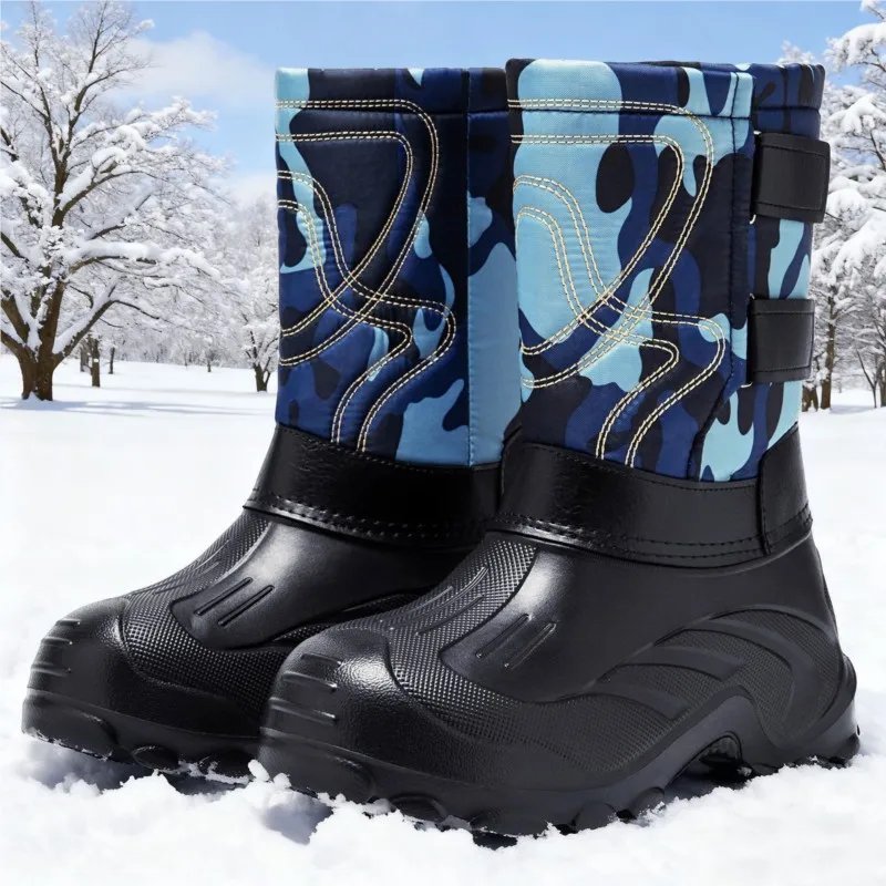 

Snow Boots Men Fur Shoes Men Keep Warm Cotton Shoes Boots Male Casual Winter Men Boots Outdoor Men's Work Shoes Footwear
