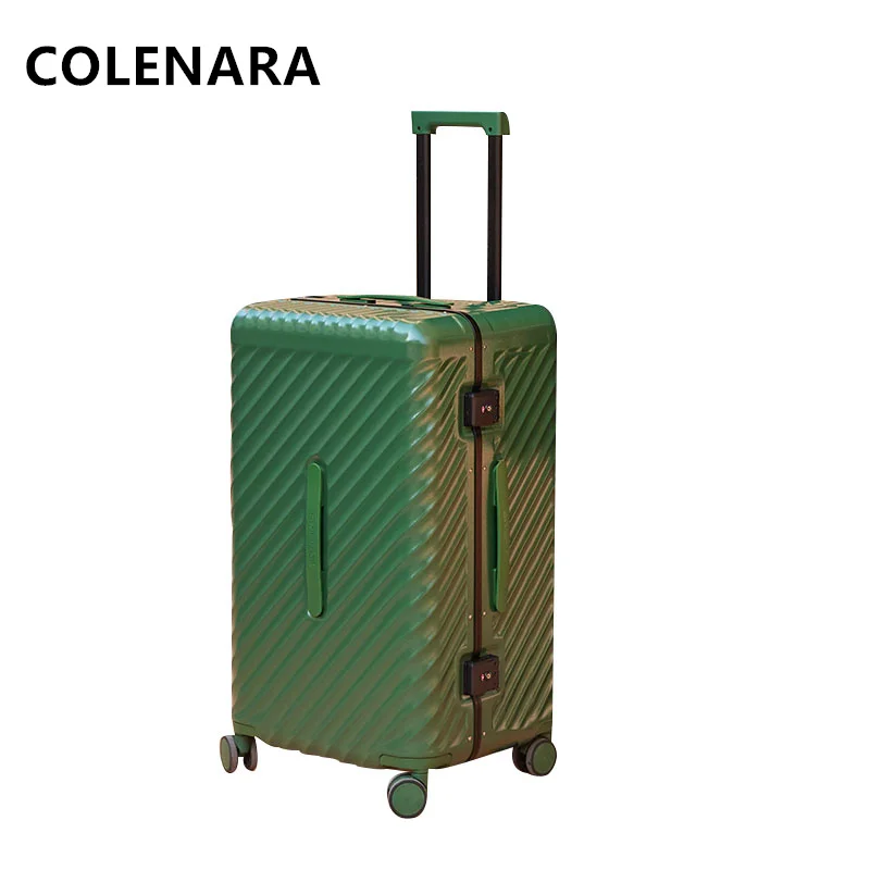 COLENARA-Bagagem de Viagem, Estrutura De Alumínio Espessado, Trolley De Grande Capacidade, 20 "Caixa De Embarque, 24" 26 "28 Mala