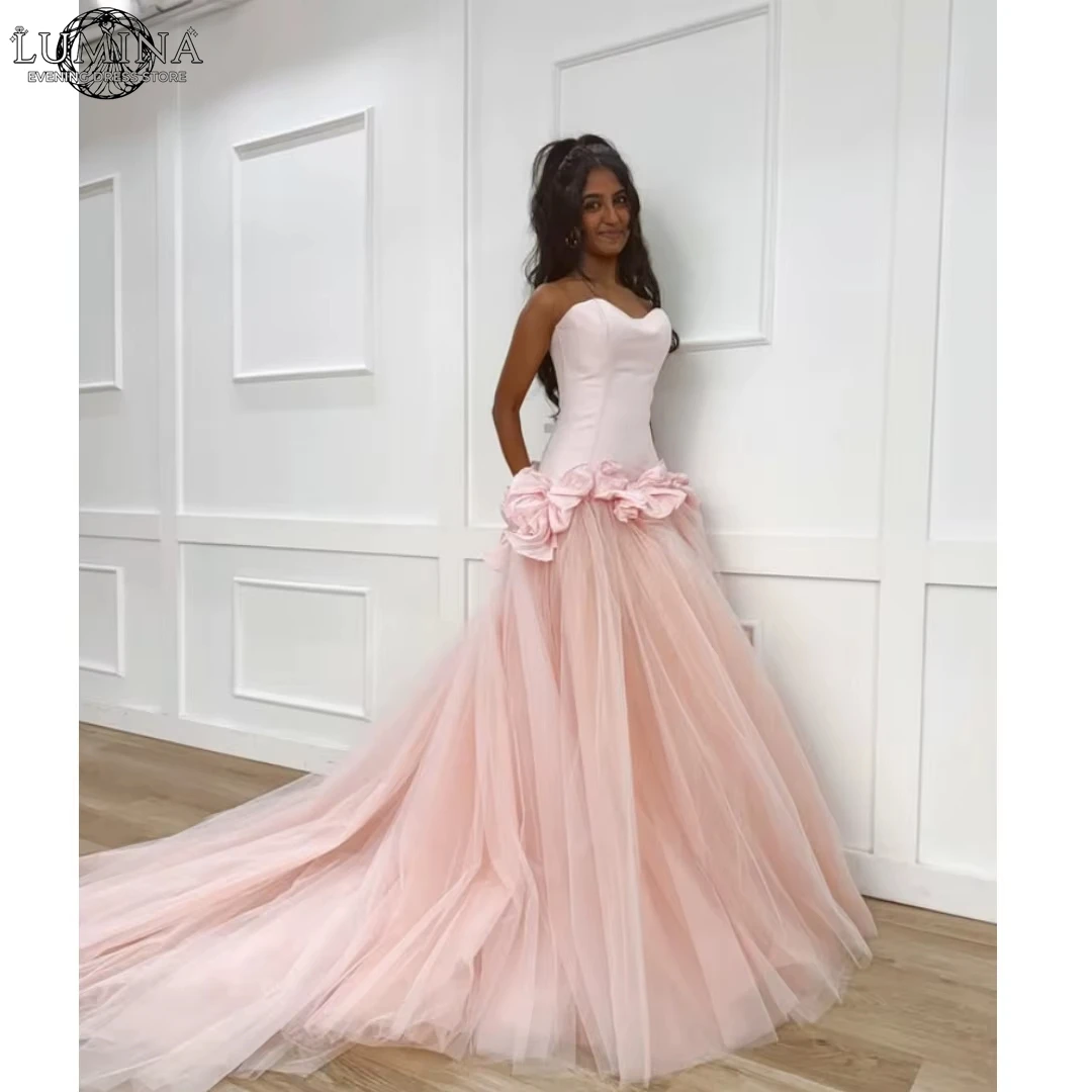 

Lumina Beads Luxury Elegant Party Dresses for Wedding Woman A Word Wedding Evening Dress Custom Made Women's Prom Dress 2026