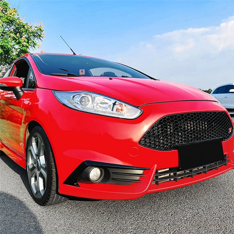 المصد الأمامي سكين الرياح الديكور الضباب غطاء المصباح شرائط الكسوة لفورد فييستا ST MK7 MK7.5 2012-2017-AB36