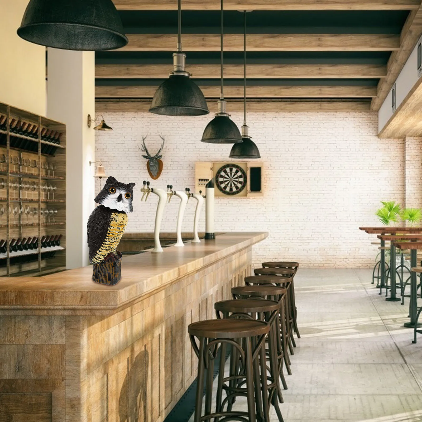 

Simulated Rotating Head Owl Statues Beautiful Plastic Material Home Garden Decor Animal Toy Figurines Desktop Adornment Lifelike