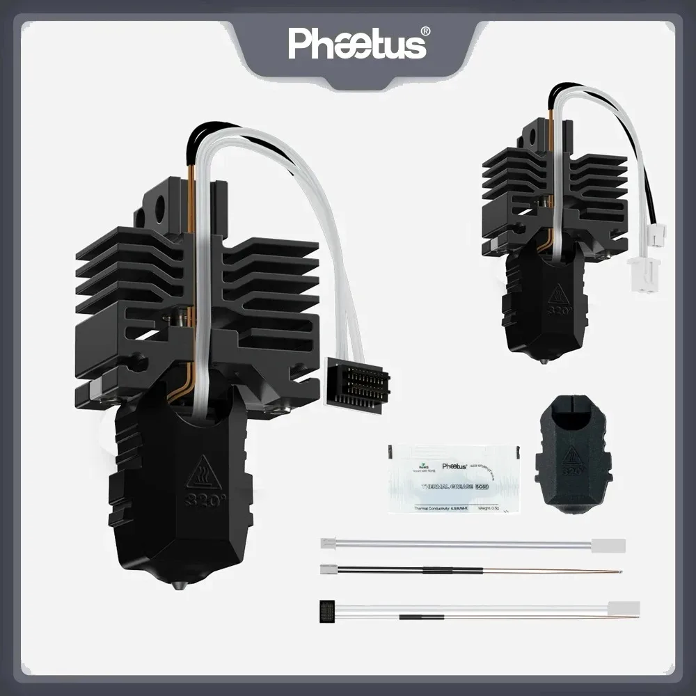 PHAETUS Conch&Plus Hotend Perfect Fit For Bambu Lab X1 P1 Serie High Flow Silicon Carbide Nozzle Heat Break with EndCoat Coating