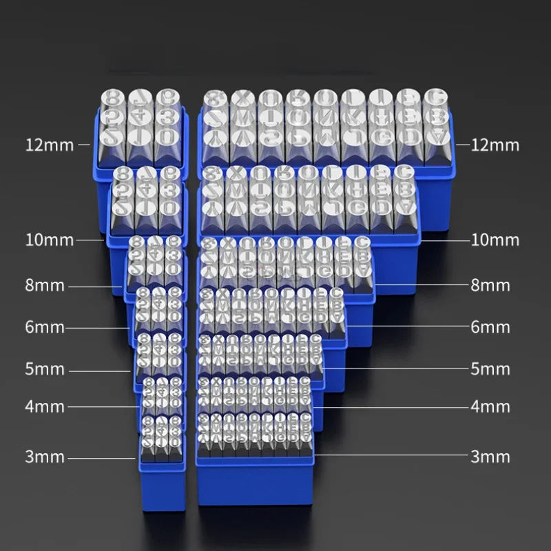 Steel Stamp Set With Numeric Alphabet Characters for Marking Tools - Impact Stamp Kit For Precise Engraving Identification Tools