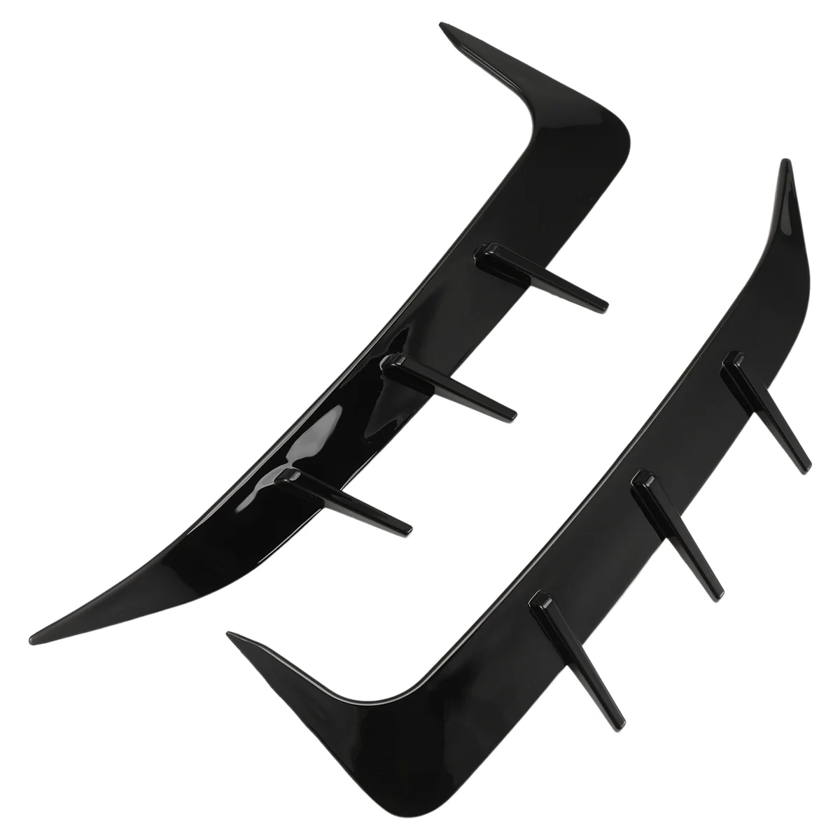 

N31R_1 Pair Rear Bumper Spoiler Air Vent Cover Side Canard for BMW X6 G06 2019-2023 Bright Black