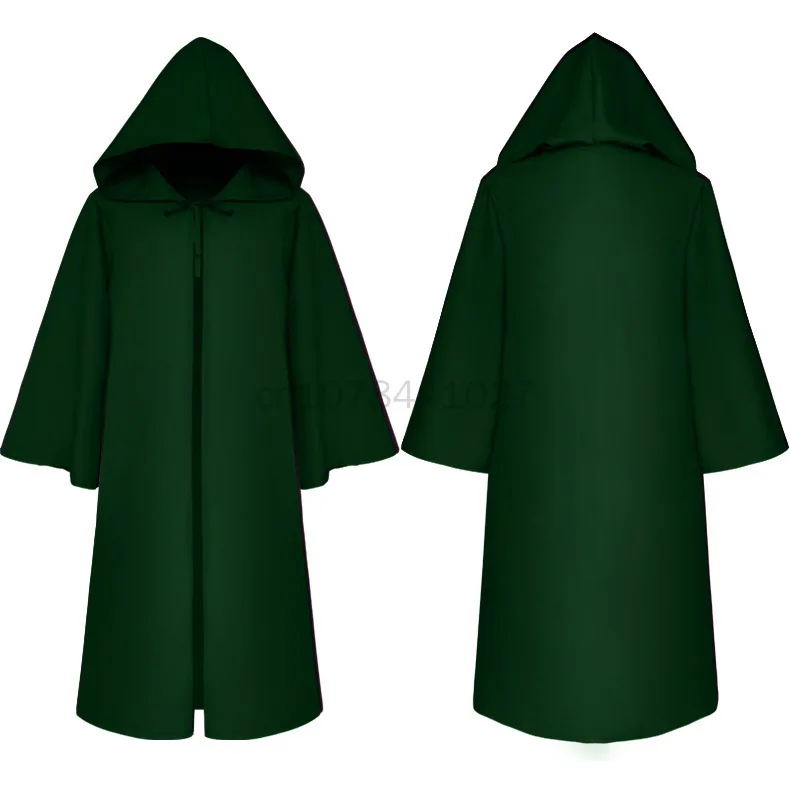 Manto medieval com capuz para crianças, bruxa, morte, pastor, cosplay, veste vintage, roupas de festa, fantasias infantis, 2023