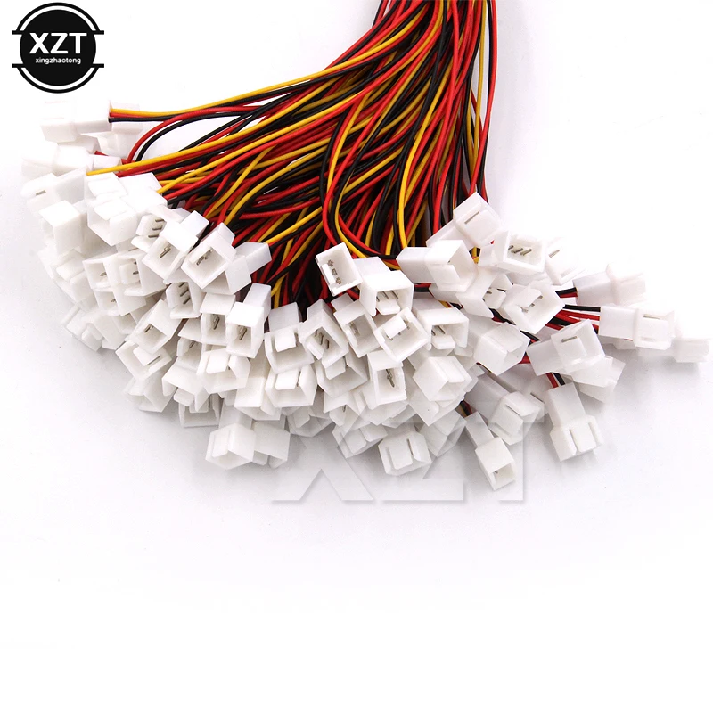 NEW 3Pin 2in 1 Wire Female to 2 Male Terminal Y Cable Splitter Power Supply Extension Cable for PC Fan cooling CPU GPU Cooler