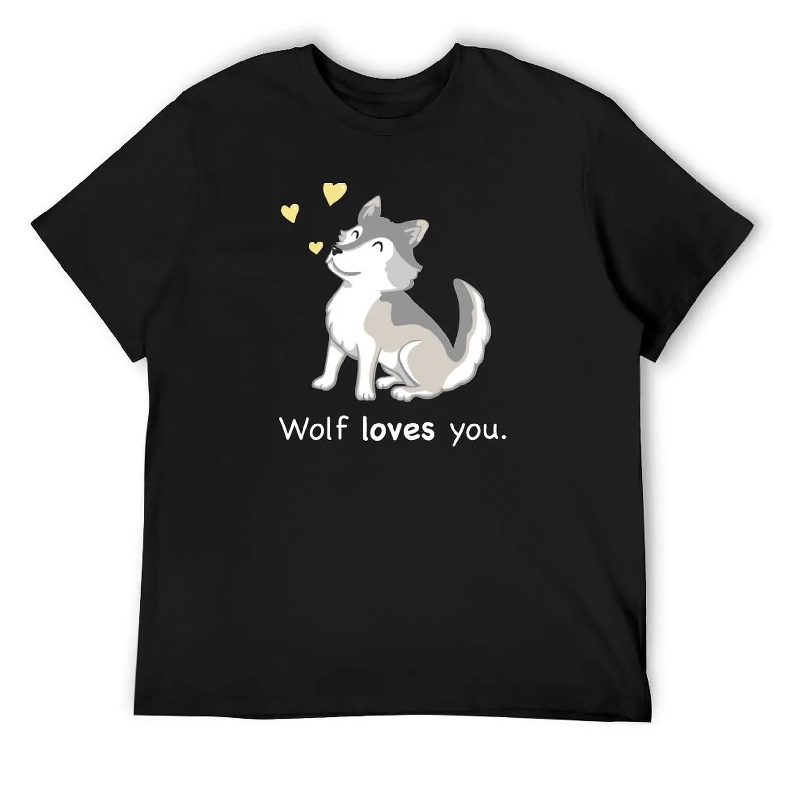 

Wolf Loves You T-Shirt Man t-shirt shirts graphic blue archive vintage heavyweight t shirts for men