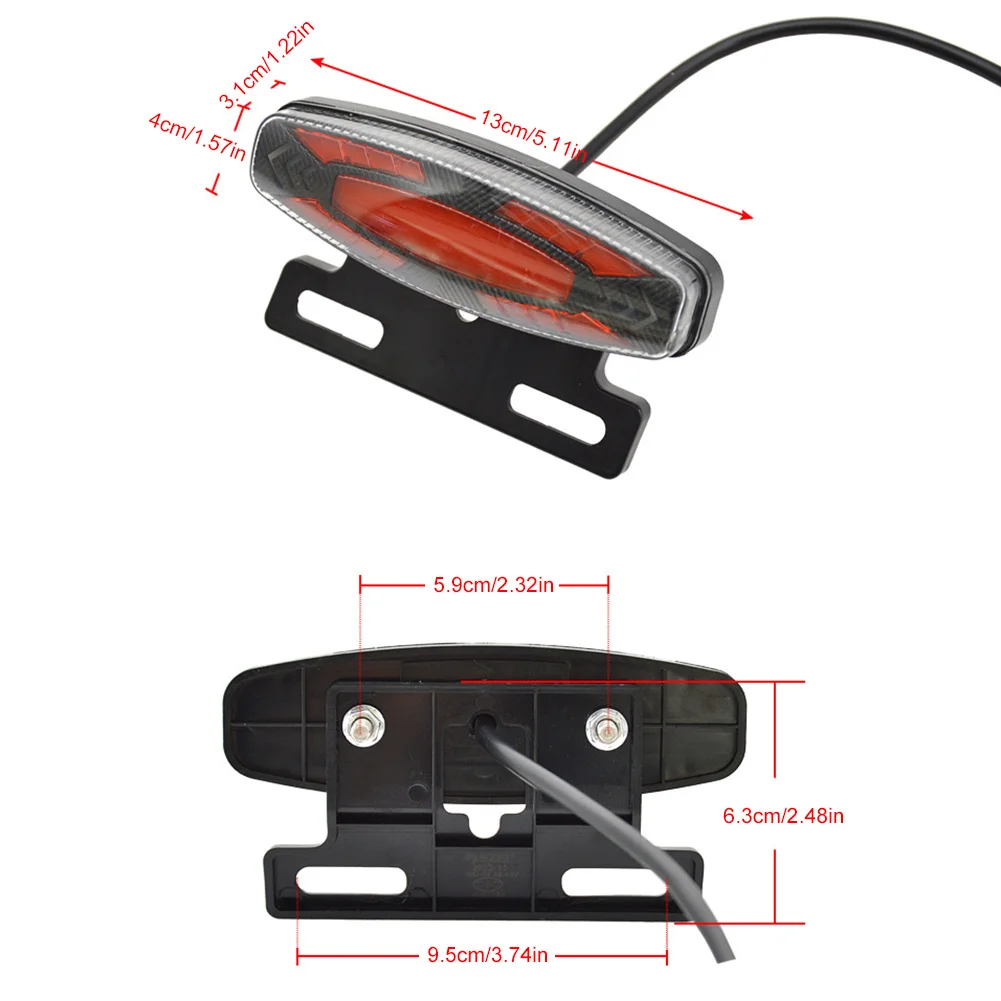 Ebike Front Brake Rear Light 24V 48V Bike Rack Lamp with Horn Headlight Switch Electric Bicycle Turn Tail Light Accessories Set