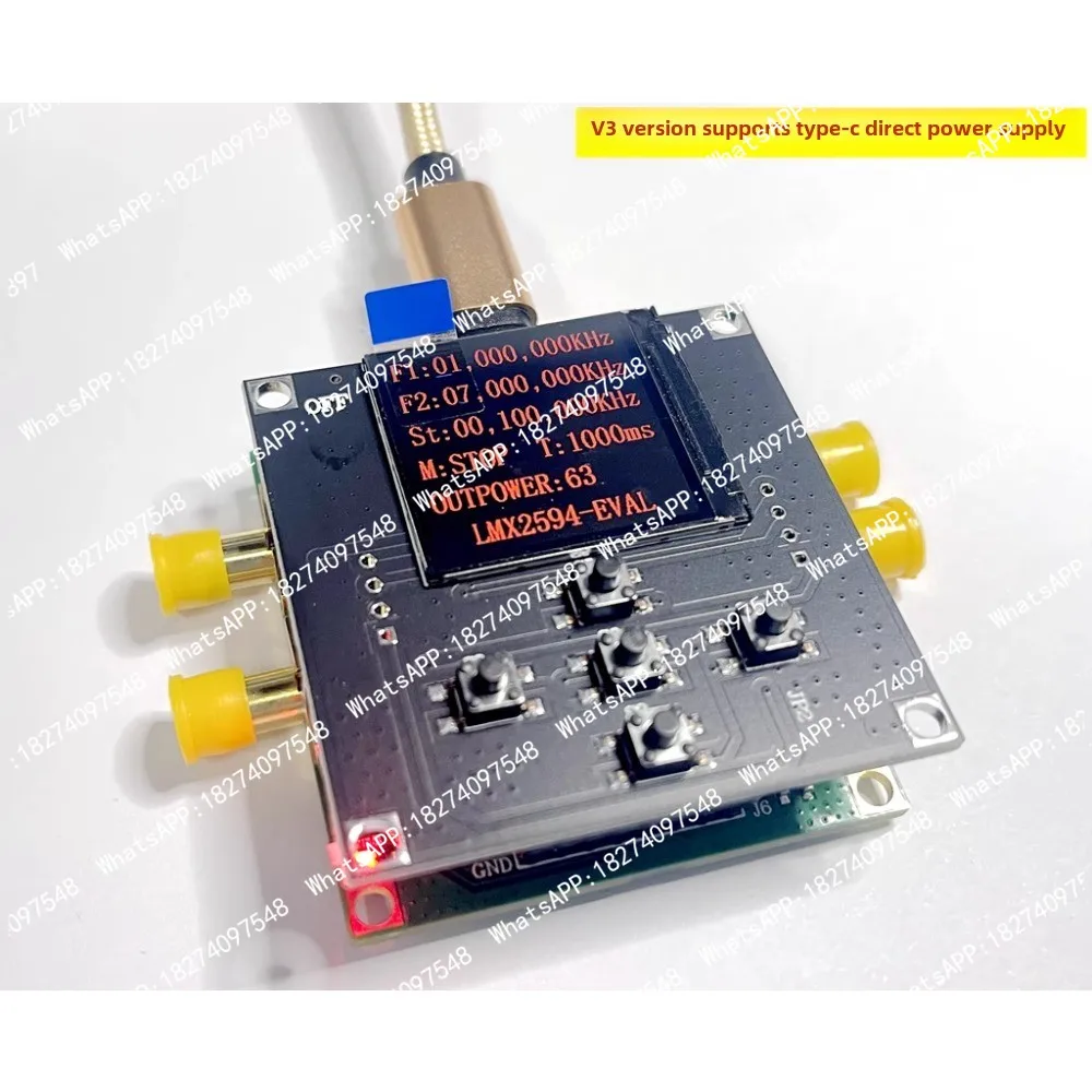 LMX2594 Frequency Synthesizer Development Board PLL Phase Locked Loop 10M-15GHz High Frequency Microwave Signal Source