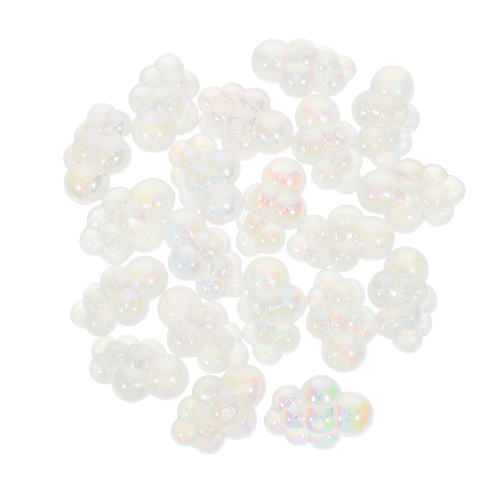 

20Pcs Acrylic Cloud Shaped Beads Lightweight Celestial Spacer for DIY Bracelet Keychain Pendant Crafting Projects
