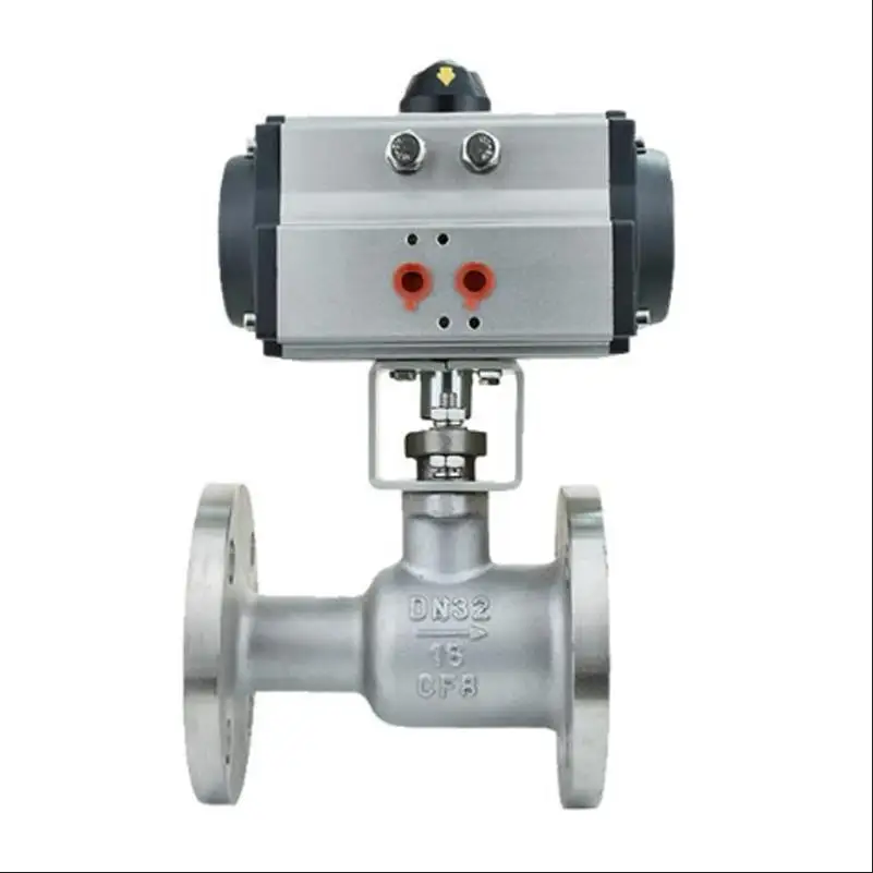 

Q641M-16P Pneumatic Stainless Steel High Temperature Integrated Flange Ball Valve Steam Boiler Blowdown Valve DN40 65