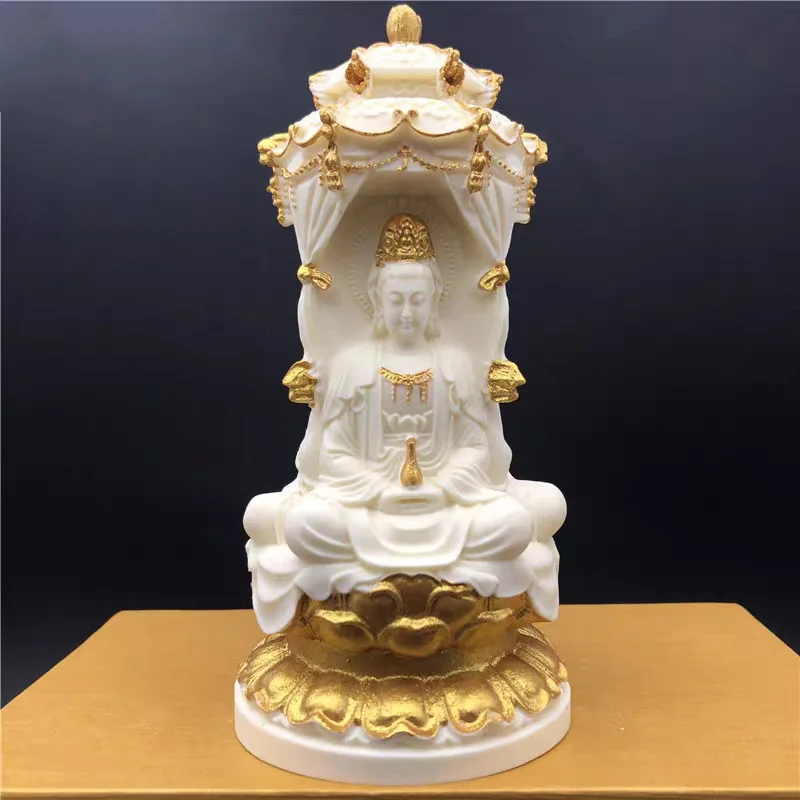 Silicone Mold three-sided Buddha Statue Design Sakyamuni Guanyin Epoxy Resin Plaster Cement Concrete Mould