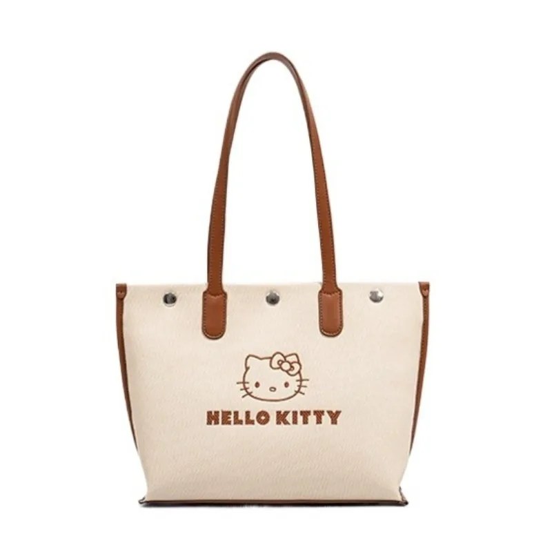 

Hello Kitty Luxury Handbag Purse for Women Fashion Color Block Tote and Underarm Shoulder Bag Casual Daily Outdoor Use