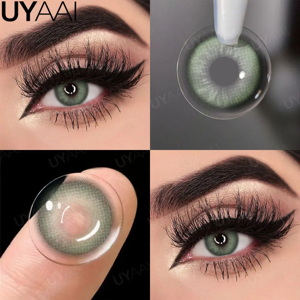 UYAAI Kleopatra-Serie Farbkontaktlinsen für Augen, braune Farblinse, blaue Augen, Kontakt-Make-up, Schönheit, farbige Schüler, grau, natürlich – Detail 25
